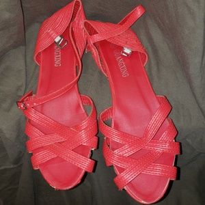 Cute red sandals size 38
